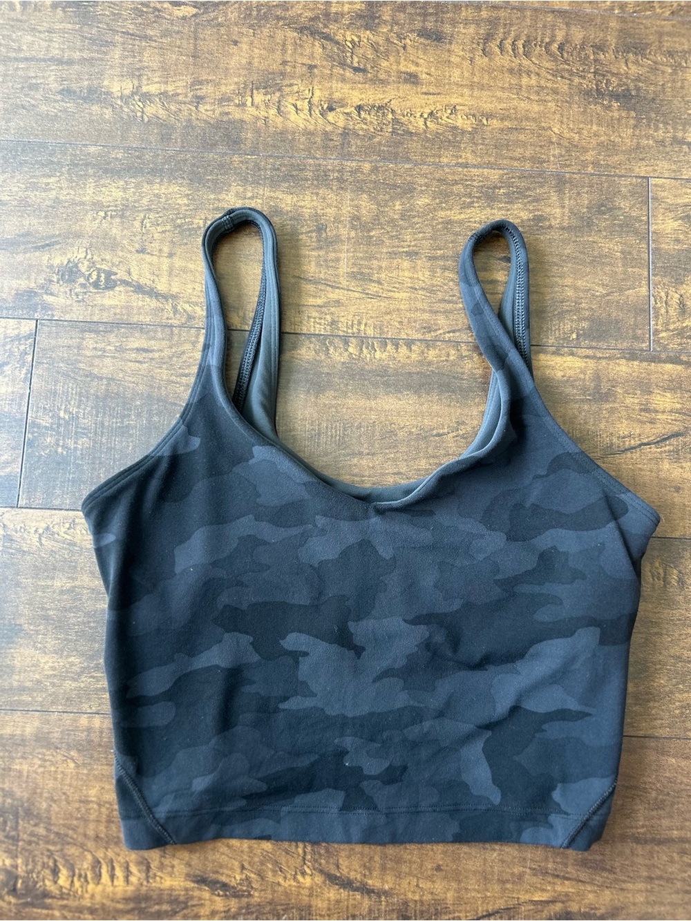 lululemon athletica Black Camo Scoop Sports Crop Bra